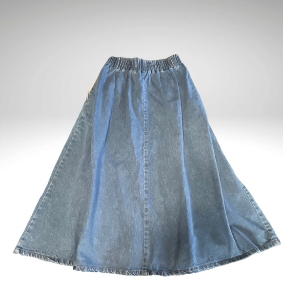 Hunt Club a J.C. Penney’s Brand Button Front Denim Skirt Vintage 1990’s - Picture 3 of 11